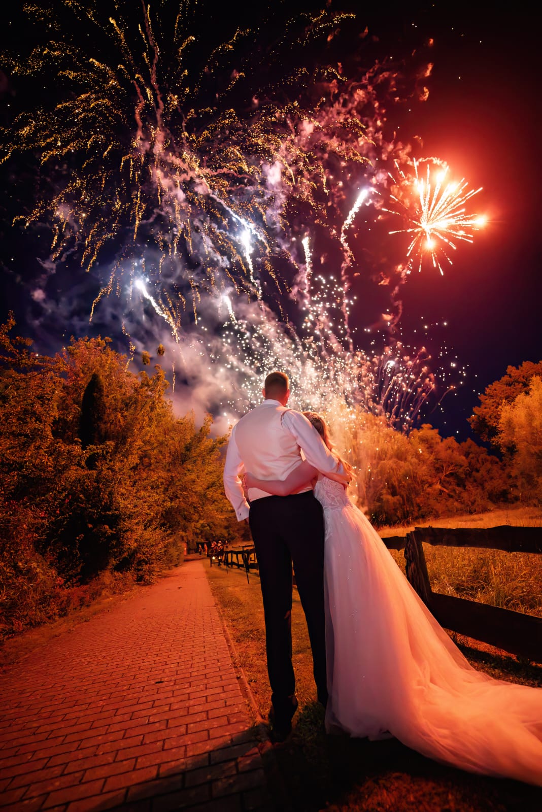 Feuerwerk bei einer Hochzeit